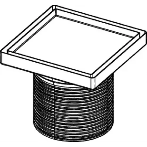TECE 3660011 TECEdrainpoint S Основа для плитки S "plate", 150 мм, нержавеющая сталь, в стальной рамке, с монтажным элементом