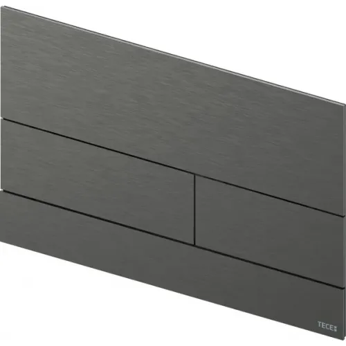 TECE 9240836 TECEsquare II Металлическая панель смыва унитаза для системы с двойным смывом, цвет сатин, черный хром hansgrohe/AXOR