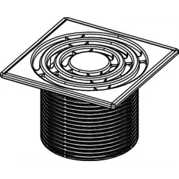 TECE 3660004 TECEdrainpoint S Декоративная решетка, 150 мм, в стальной рамке, с монтажным элементом