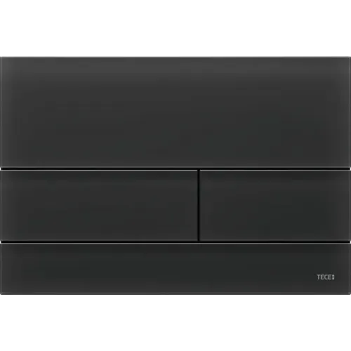 TECE 9240825 TECEsquare II Панель смыва унитаза для системы с двойным смывом, материал матовое стекло, цвет черный