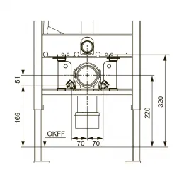 TECE 9880066 TECEone Монтажный комплект для установки в застенные модули Geberit Duofix