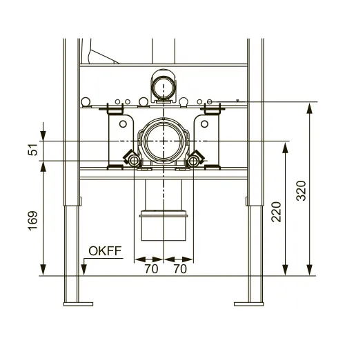 TECE 9880066 TECEone Монтажный комплект для установки в застенные модули Geberit Duofix