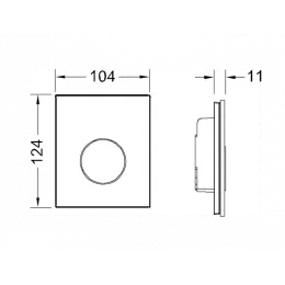 TECE 9242647 TECE Аксессуары Монтажная рамка для установки панелей смыва писсуара на уровне стены, материал пластик, цвет черный