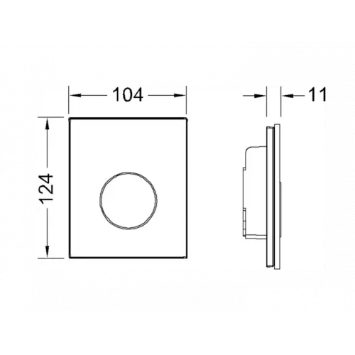 TECE 9242647 TECE Аксессуары Монтажная рамка для установки панелей смыва писсуара на уровне стены, материал пластик, цвет черный