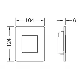 TECE 9242431 TECEsolid Металлическая панель смыва с картриджем для писсуара, цвет хром глянцевый