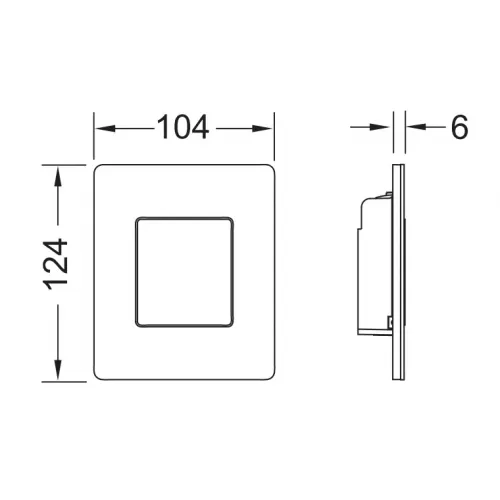 TECE 9242432 TECEsolid Металлическая панель смыва с картриджем для писсуара, цвет белый глянцевый