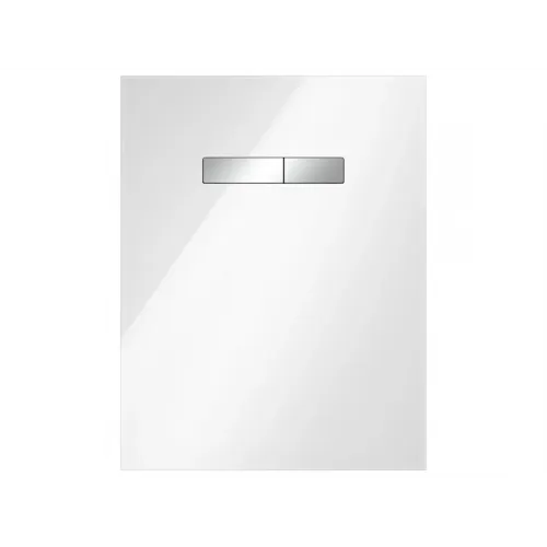 TECE 9650001 TECElux Стеклянная панель с механическим блоком управления, стекло белое, клавиши хром глянцевый