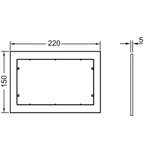 TECE 9240412 TECEnow Дистанционная рамка, материал пластик, цвет хром матовый