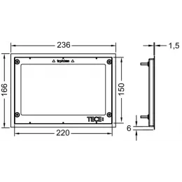 TECE 9240645 TECE Аксессуары Декоративная рамка для монтажной рамки, материал металл, цвет глянцевый