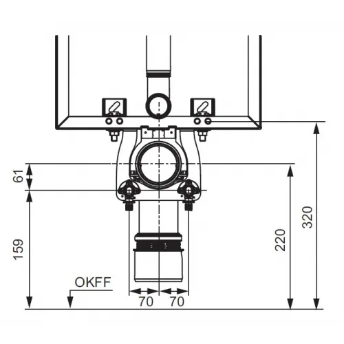 TECE 9880047 TECEone Монтажный комплект TECEone для установки с застенным модулем TECEbox со смывным бачком Uni 9370000