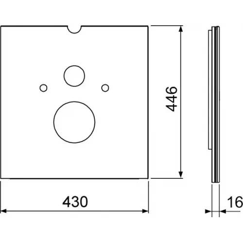 TECE 9650102 TECElux Стеклянная панель для установки сидений-биде, нижняя, стекло белое