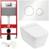 TECE K440650.WC2 TECEone Полный комплект 5 в 1 для установки подвесного унитаз с крышкой/сиденьема, панель белая, стеклянная, унитаз с крышкой/сиденьем TECEone