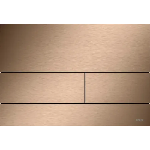 TECE 9240848 TECEsquare II Металлическая панель смыва унитаза II для системы с двойным смывом, цвет сатин, красный, позолоченный, с покрытием против отпечатков пальцев