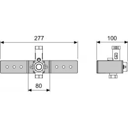 TECE 9370021 TECEprofil Клапан смыва писсуара TECEbox U 1 с крепежной скобой