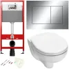 TECE 9400412.WC1 TECbase Полный комплект 5 в 1 для установки подвесного унитаз с крышкой/сиденьема, панель хром глянцевый, унитаз с крышкой/сиденьем V04