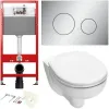 TECE K440922.WC1 TECbase Полный комплект 5 в 1 для установки подвесного унитаз с крышкой/сиденьема, панель хром матовый, унитаз с крышкой/сиденьем V04