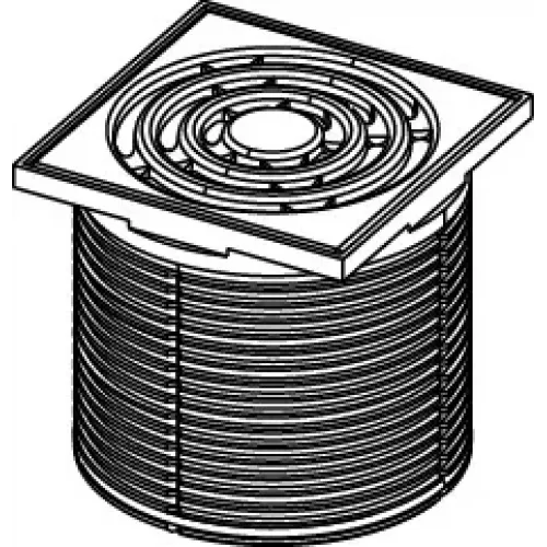 TECE 3660001 TECEdrainpoint S Декоративная решетка, 100 мм, в пластиковой рамке, с монтажным элементом