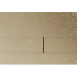 TECE 9240843 TECEsquare II Металлическая панель смыва унитаза II для системы с двойным смывом, цвет сатин, никель, с покрытием против отпечатков пальцев