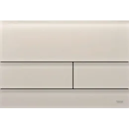 TECE 9240827 TECEsquare II Панель смыва унитаза для системы с двойным смывом, материал матовое стекло, цвет бежевый