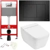 TECE K440407.WC2 TECEone Полный комплект 5 в 1 для установки подвесного унитаз с крышкой/сиденьема, панель черная матовая, унитаз с крышкой/сиденьем TECEone