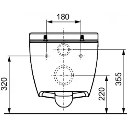 TECE 9700200 TECEone Унитаз TECEone подвесной, безободковый, с гигиеническим душем, без сиденья