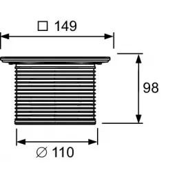 TECE 3660008 TECEdrainpoint S Декоративная решетка "quadratum", 150 мм, в стальной рамке, с монтажным элементом