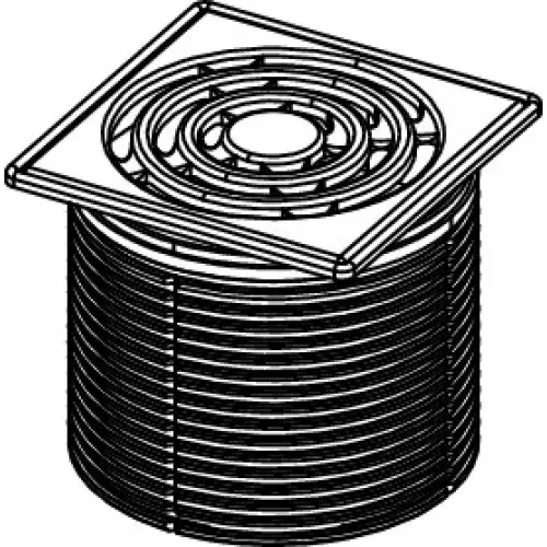 TECE 3660002 TECEdrainpoint S Декоративная решетка, 100 мм, в стальной рамке, с монтажным элементом