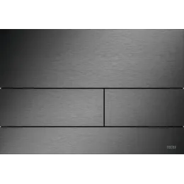 TECE 9240846 TECEsquare II Металлическая панель смыва унитаза II для системы с двойным смывом, цвет сатин, черный хром, c покрытием против отпечатков пальцев