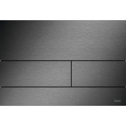TECE 9240846 TECEsquare II Металлическая панель смыва унитаза II для системы с двойным смывом, цвет сатин, черный хром, c покрытием против отпечатков пальцев