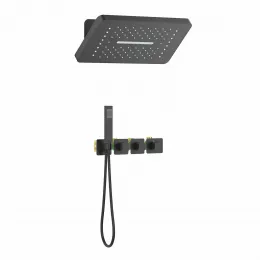Timo. Душевая система встроенная с термостатом Petruma SX-5249/03SM Черный