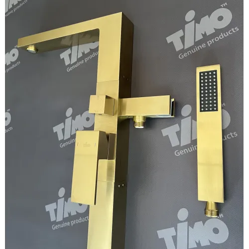 Timo. Смеситель напольный для ванны Selene 2210/17Y-CR Золото матовое