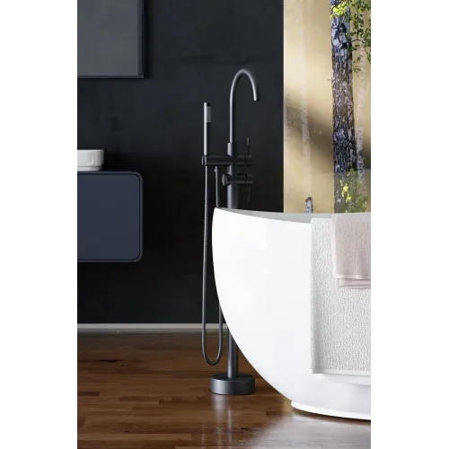 Timo. Смеситель напольный для ванны Saona 2300/03Y-CR Черный