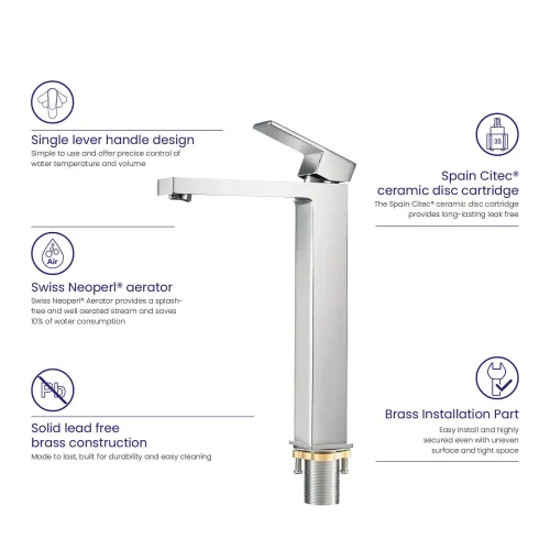 Timo. Смеситель для раковины-чаши Selene 3061/00F Хром