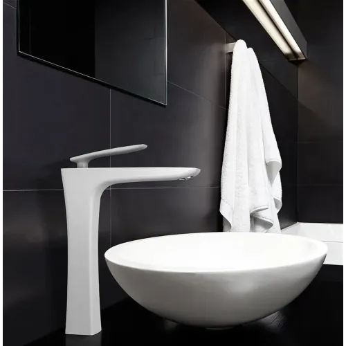 Timo. Смеситель для раковины-чаши Helmi 4011/00-16F Хром-Белый