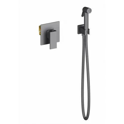 Timo. Смеситель встроенный с гигиеническим душем Selene 2089/03SM Черный