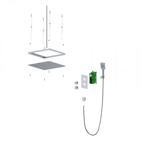 Timo. Душевая система встроенная с термостатом Petruma SX-5029/00SM Хром