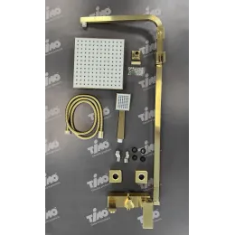 Timo. Душевая система Selene SX-1030/17 Золото матовое