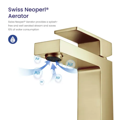 Timo. Смеситель для раковины Selene 2061/17F Золото матовое