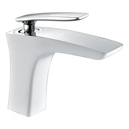 Timo. Смеситель для раковины Helmi 4061/00-16F Хром-Белый