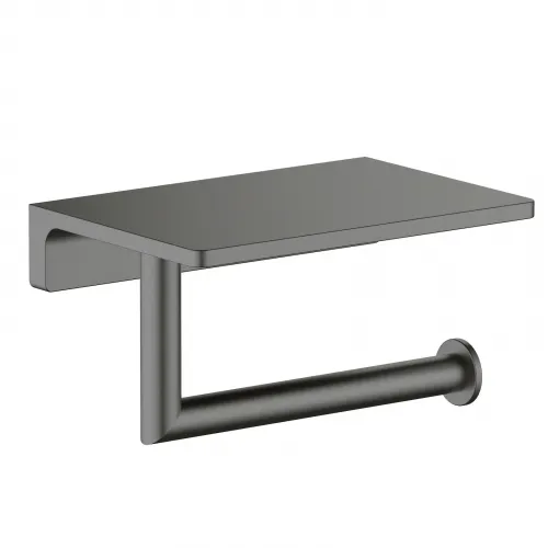 Timo. Бумагодержатель с полкой для телефона Saona 13043/18 Черное золото