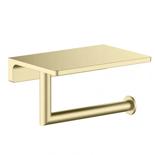 Timo. Бумагодержатель с полкой для телефона Saona 13043/17 Золото матовое