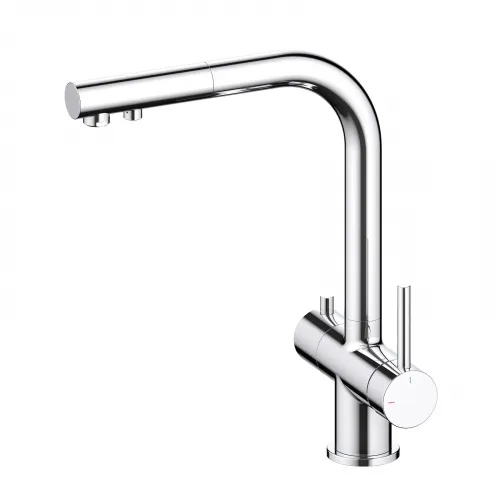 Timo. Смеситель для кухни с подключением фильтра и выдвижной лейкой Saona 2356/00FL Хром