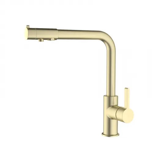 Timo. Смеситель для кухни с подключением фильтра Hette 1026/17F Золото матовое