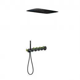 Timo. Душевая система встроенная с термостатом Saona SX-2319/03SM Черный