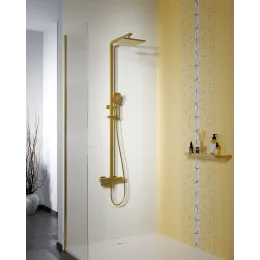Timo. Душевая система с термостатом Tetra-Thermo SX-0169/17 Золото матовое