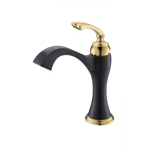 Timo. Смеситель для раковины Unari 7501/04F Черный антик-Золото