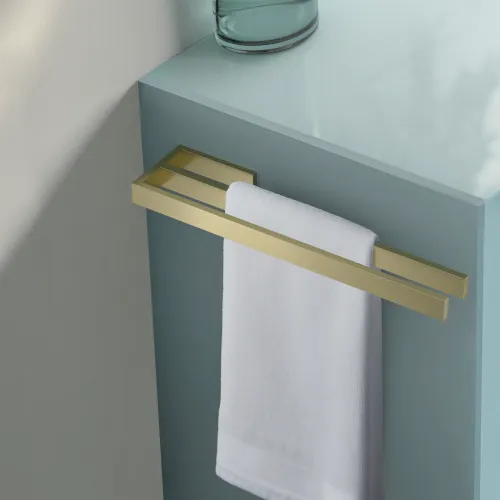 Timo. Полотенцедержатель двойной Petruma 15252/17 Золото матовое