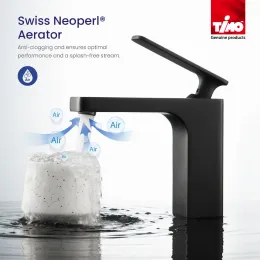 Timo. Смеситель для раковины с гигиеническим душем Torne 4360/03G Черный