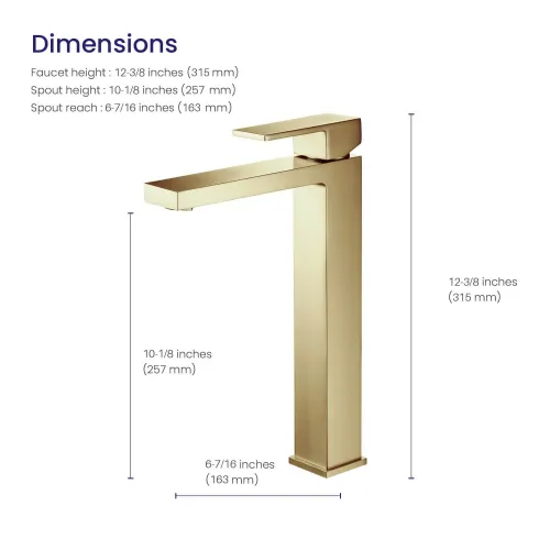 Timo. Смеситель для раковины-чаши Selene 3011/17F Золото матовое