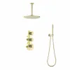 Timo. Душевая система встроенная с термостатом Saona SX-2399/17SM Золото матовое